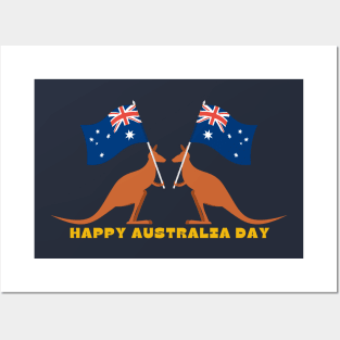 Kangaroo Australia Day Posters and Art